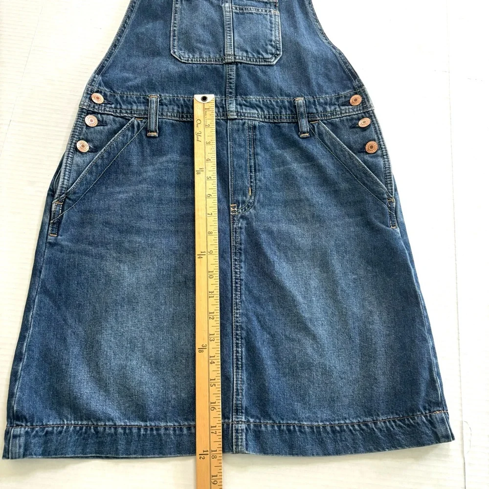 Gap Denim Skirtall Overall Dress Pockets Medium Blue Kid Size‎ XXL or Women’s S